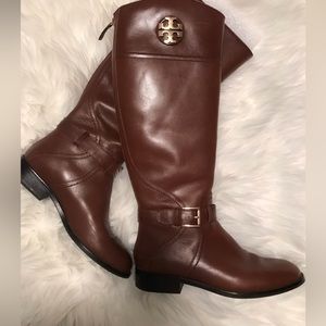 Tory Burch Leather Everly Riding Boots